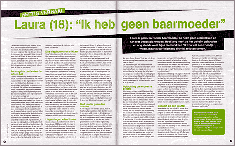 Laura (18): “Ik heb geen baarmoeder”