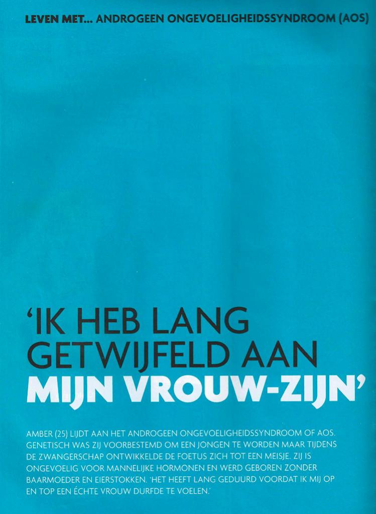 Leven met… androgeen ongevoeligheidssyndroom (AOS)